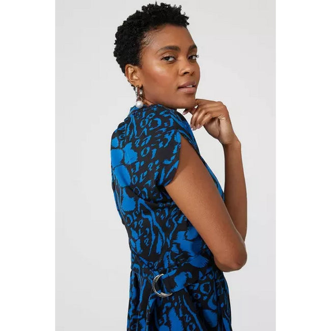 Blue - Pack Shot - Principles Womens-Ladies Swirl Jumpsuit