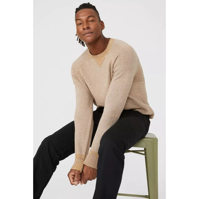 Gray - Lifestyle - Mantaray Mens Plaited Twist Neck Sweater