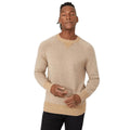 Gray - Front - Mantaray Mens Plaited Twist Neck Sweater