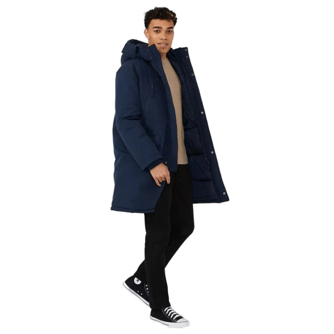 Navy - Front - Red Herring Mens Longline Parka