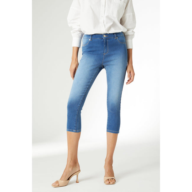 Light Wash - Front - Principles Womens-Ladies Cropped Jeggings