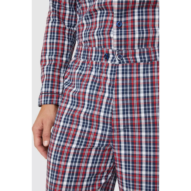 Red - Lifestyle - Debenhams Mens Checked Woven Long Pyjama Set