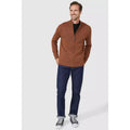Orange - Pack Shot - Mantaray Mens Space Dye Full Zip Fleece Top