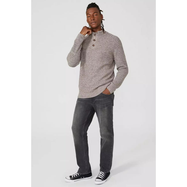 Chocolate - Lifestyle - Mantaray Mens Cross Stitch Button Detail Sweater