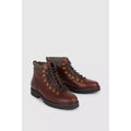 Brown - Lifestyle - Mantaray Mens Leon Leather Hiking Boots