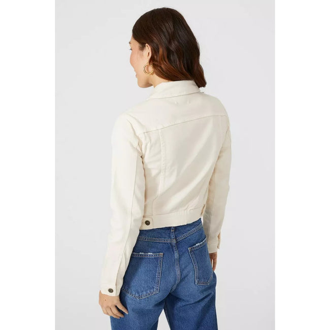 Ecru - Back - Mantaray Womens-Ladies Western Twill Jacket