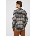 Natural - Back - Mantaray Mens Checked Brushed Shirt