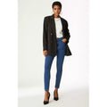 Black - Lifestyle - Principles Womens-Ladies Longline Double-Breasted Tailored Blazer