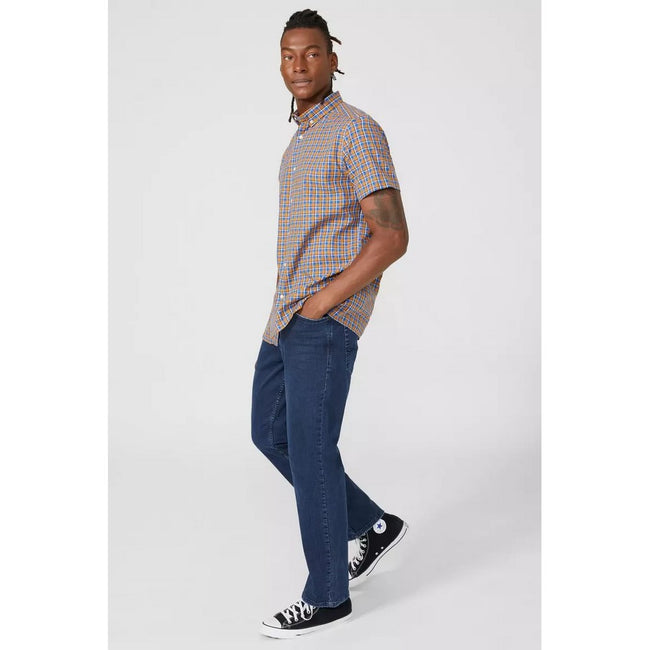 Bright Blue - Lifestyle - Mantaray Mens Mini Check Shirt