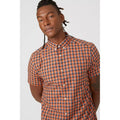 Orange - Side - Mantaray Mens Mini Check Shirt
