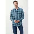 Blue - Lifestyle - Mantaray Mens Checked Long-Sleeved Shirt