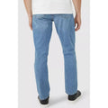 Light Blue - Back - Maine Mens Washed Straight Jeans