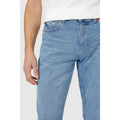 Light Blue - Side - Maine Mens Washed Straight Jeans