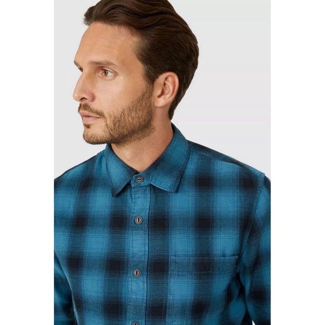 Blue - Side - Mantaray Mens Ombre Shirt