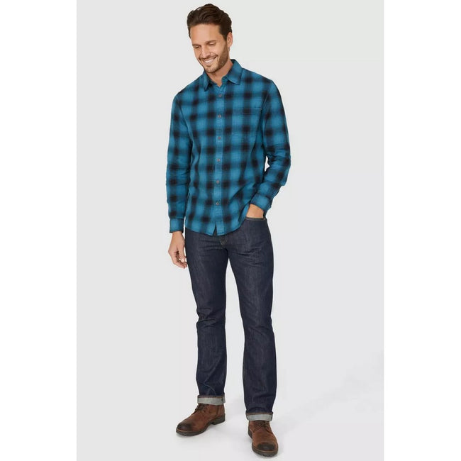 Blue - Lifestyle - Mantaray Mens Ombre Shirt