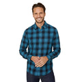 Blue - Front - Mantaray Mens Ombre Shirt