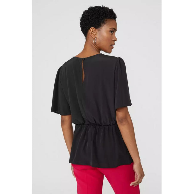Black - Back - Principles Womens-Ladies Flutter Blouse
