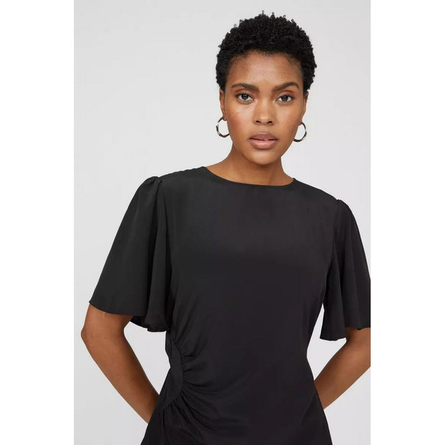 Black - Side - Principles Womens-Ladies Flutter Blouse