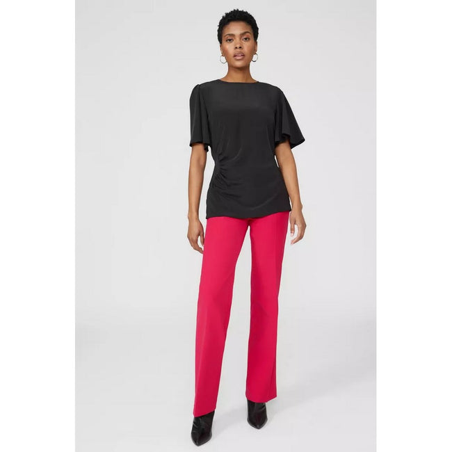 Black - Pack Shot - Principles Womens-Ladies Flutter Blouse