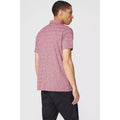 Dark Red - Back - Maine Mens Self Striped Polo Shirt