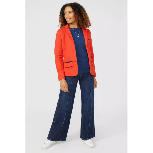 Navy - Pack Shot - Maine Womens-Ladies Puffed Sweatshirt