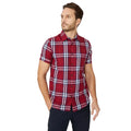 Red - Front - Maine Mens Grid Checked Shirt