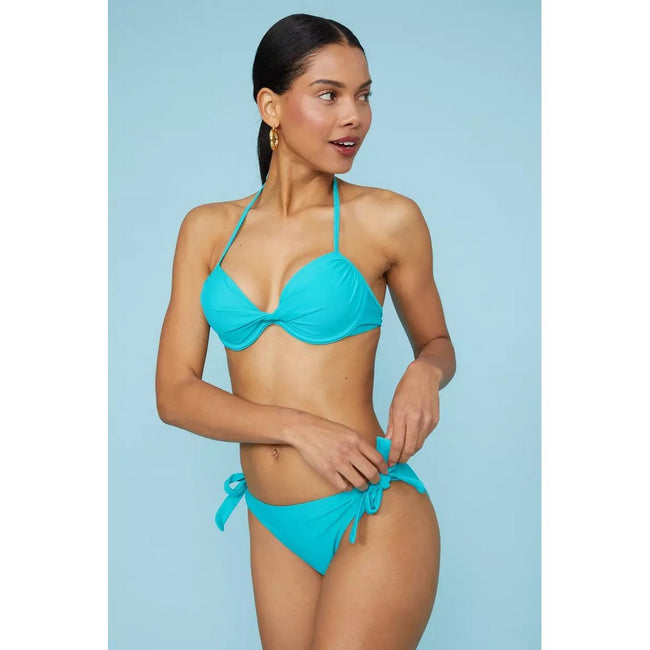 Teal - Lifestyle - Debenhams Womens-Ladies Side Tie Bikini Bottoms