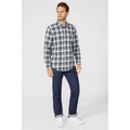 Gray - Pack Shot - Mantaray Mens Block Check Marl Shirt