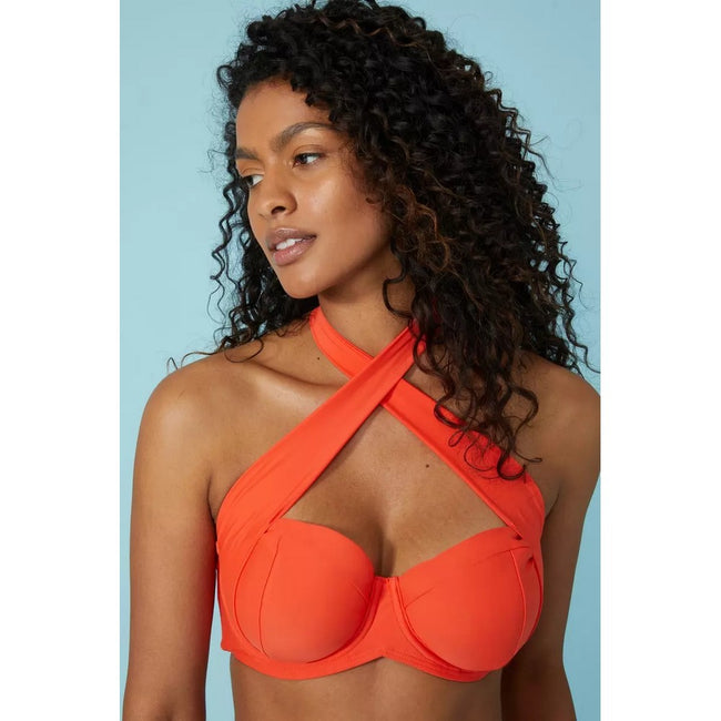 Coral - Side - Gorgeous Womens-Ladies Non-Padded Bikini Top