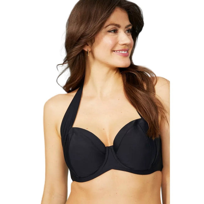 Black - Front - Gorgeous Womens-Ladies Non-Padded Bikini Top