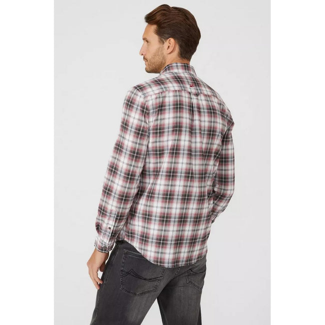 Red - Back - Mantaray Mens Multi Check Shirt