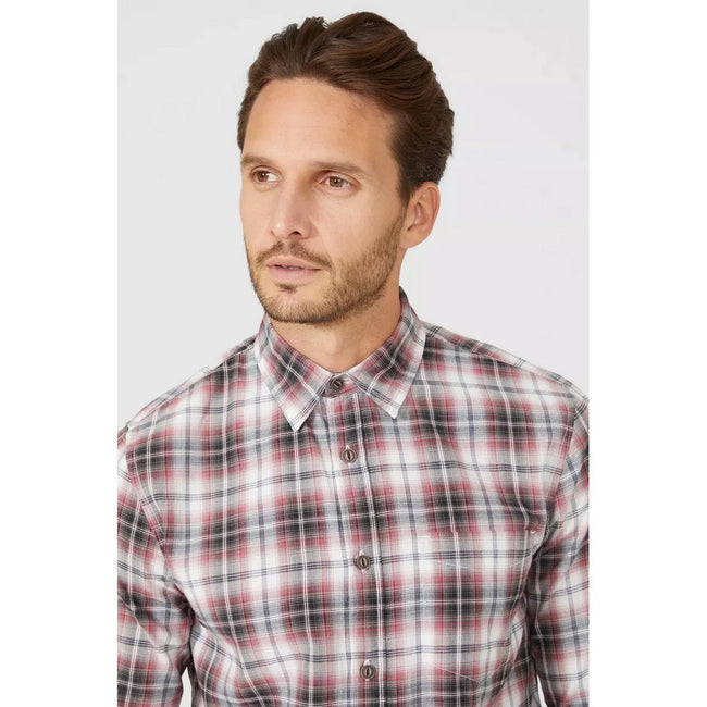 Red - Side - Mantaray Mens Multi Check Shirt
