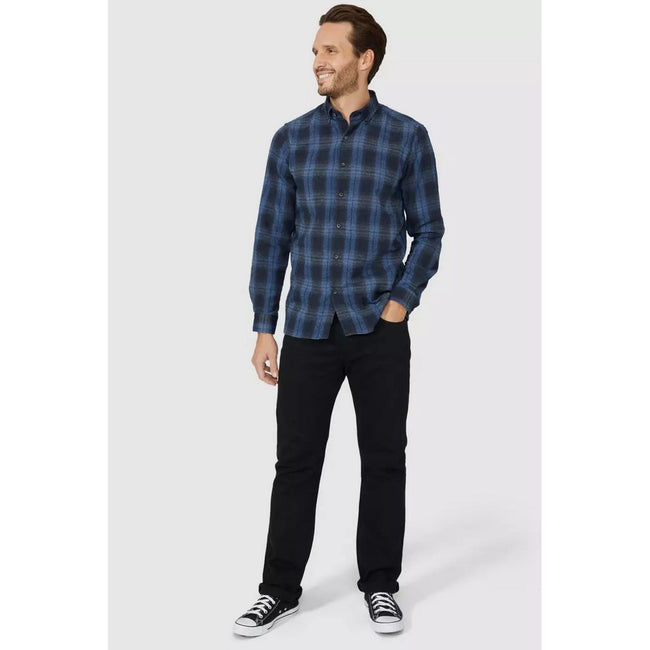 Blue - Lifestyle - Mantaray Mens Shadow Checked Shirt