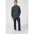 Green - Pack Shot - Mantaray Mens Shadow Checked Shirt