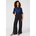 Navy - Lifestyle - Maine Womens-Ladies Sequin Frill Top