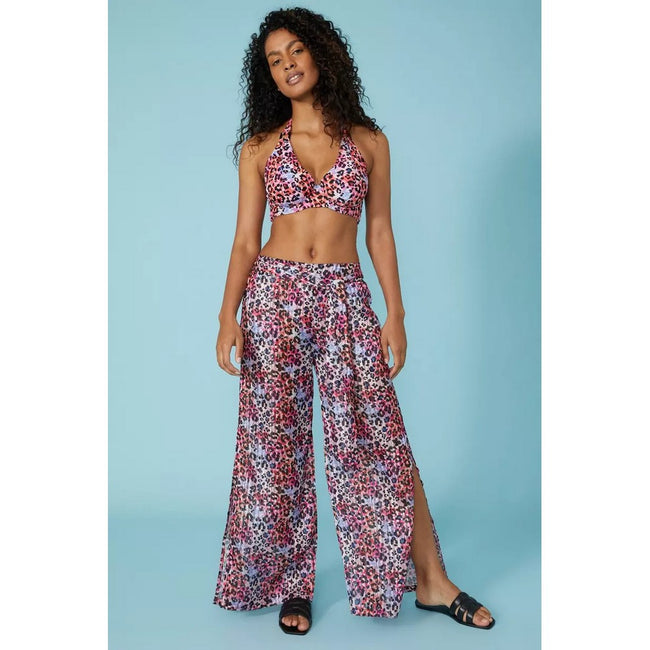 Pink - Lifestyle - Gorgeous Womens-Ladies Leopard Print Pants