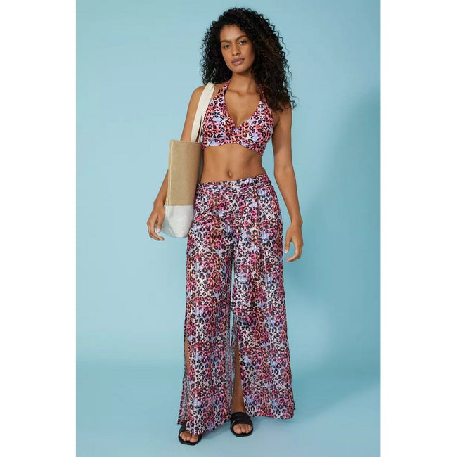 Pink - Pack Shot - Gorgeous Womens-Ladies Leopard Print Pants
