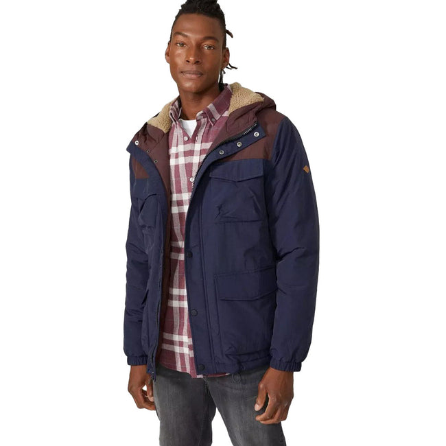 Navy - Front - Mantaray Mens Borg Lined Jacket