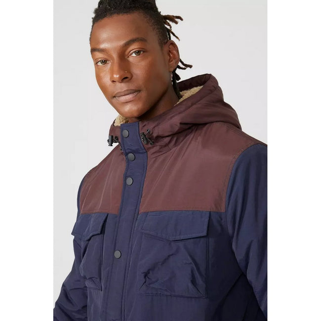 Navy - Side - Mantaray Mens Borg Lined Jacket
