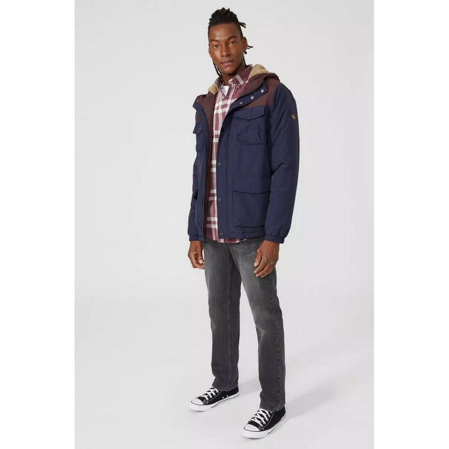Navy - Pack Shot - Mantaray Mens Borg Lined Jacket