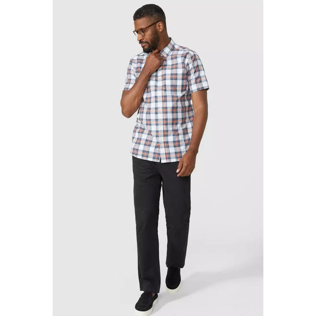 Orange - Pack Shot - Maine Mens Highlight Checked Shirt