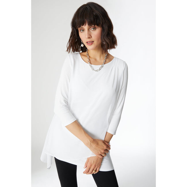 White - Front - Principles Womens-Ladies Chiffon Asymmetric Top