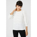 White - Front - Principles Womens-Ladies Textured 3-4 Sleeve Top