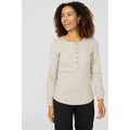 Oatmeal - Front - Maine Womens-Ladies Ribbed Top