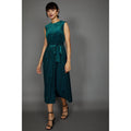 Teal - Front - Principles Womens-Ladies Leopard Devoré Sleeveless Midi Dress