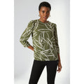 Khaki - Front - Principles Womens-Ladies Printed Puffed Blouse