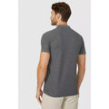 Gray - Back - Mantaray Mens Textured Polo Shirt
