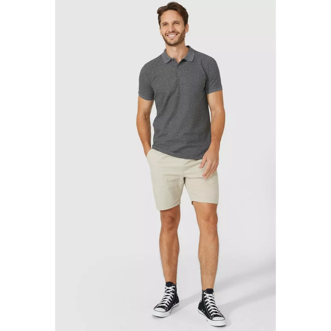 Gray - Lifestyle - Mantaray Mens Textured Polo Shirt