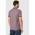 Pink - Back - Mantaray Mens Textured Polo Shirt