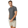 Gray - Front - Mantaray Mens Textured Polo Shirt